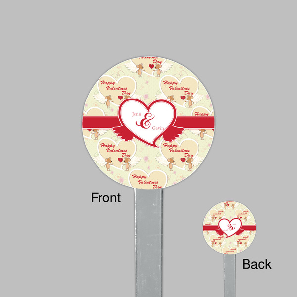 Mouse Love Clear Plastic 7" Stir Stick - Round - Front & Back