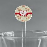 Mouse Love 5.5" Round Plastic Stir Sticks - Clear (Personalized)