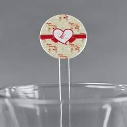 Mouse Love 5.5" Round Plastic Stir Sticks - Clear (Personalized)