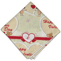 Mouse Love Cloth Dinner Napkin - Single w/ Couple's Names