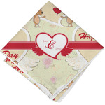 Mouse Love Cloth Cocktail Napkin - Single w/ Couple's Names