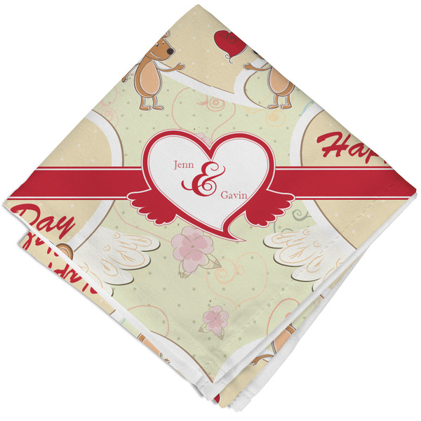 Mouse Love Cloth Napkins - Personalized Lunch (Folded Four Corners)