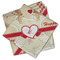 Mouse Love Cloth Cocktail Napkins - Set of 4 w/ Couple's Names