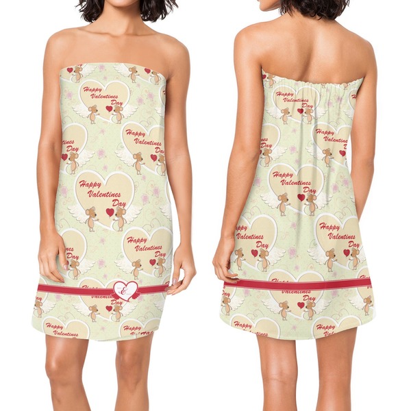 Mouse Love Custom Bath Wrap - Front & Back View