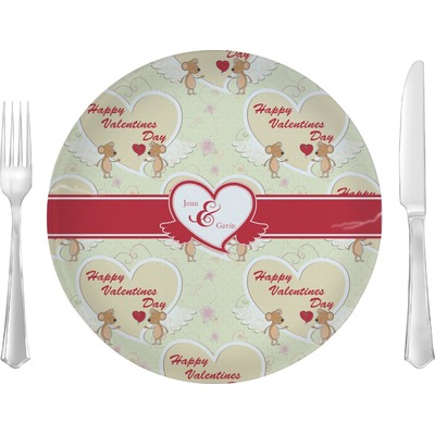 Mouse Love 10" Glass Lunch / Dinner Plates - Single or Set (Personalized)