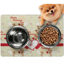 Mouse Love Dog Food Mat - Small w/ Couple's Names