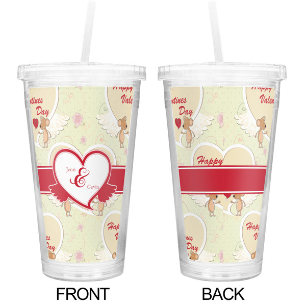 Mouse Love Double Wall Tumbler with Straw - Approval