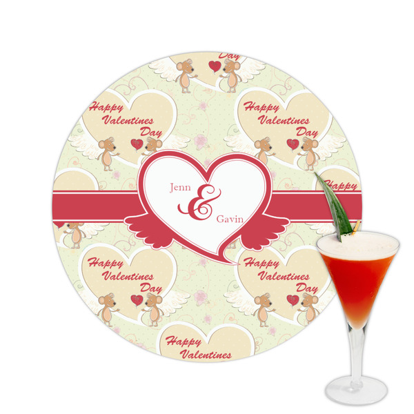 Custom Mouse Love Printed Drink Topper -  2.5" (Personalized)