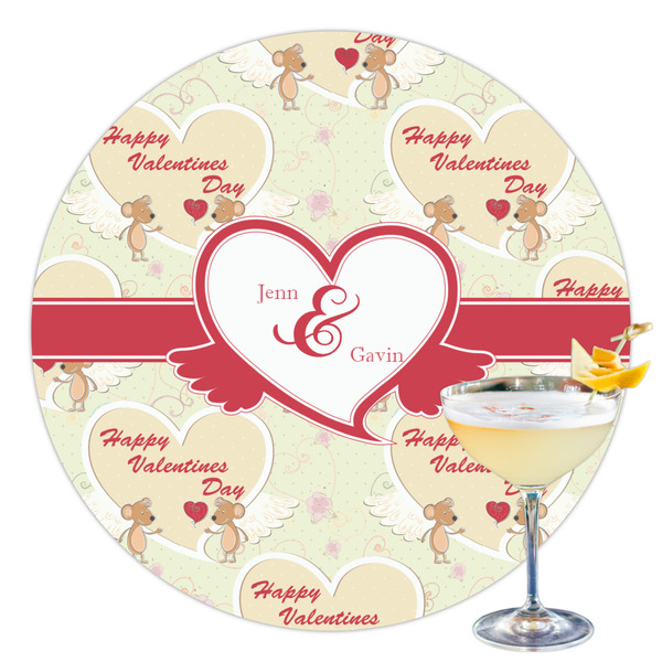 Custom Mouse Love Printed Drink Topper - 3.5" (Personalized)