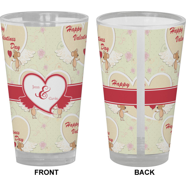Mouse Love Pint Glass - Full Color - Front & Back Views