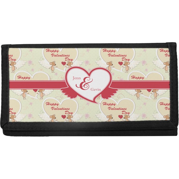 Custom Mouse Love Canvas Checkbook Cover (Personalized)