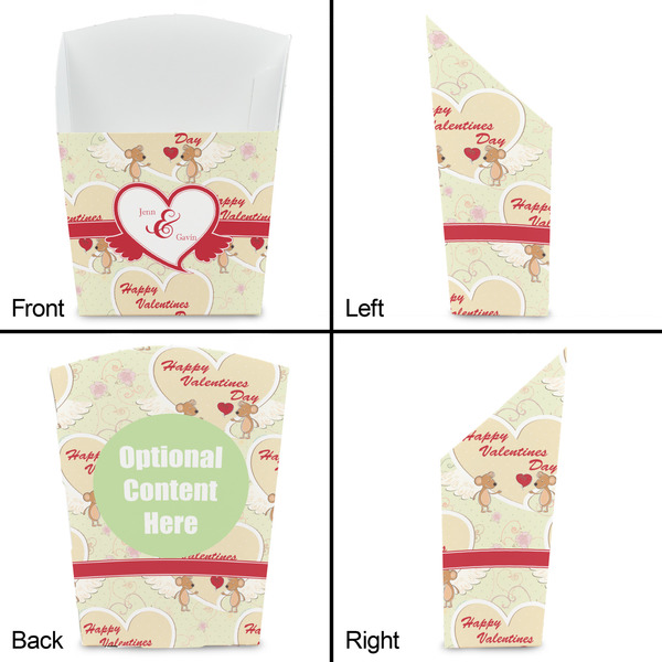 Mouse Love French Fry Favor Box - Front & Back View