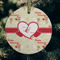 Mouse Love Frosted Glass Ornament - Round (Lifestyle)