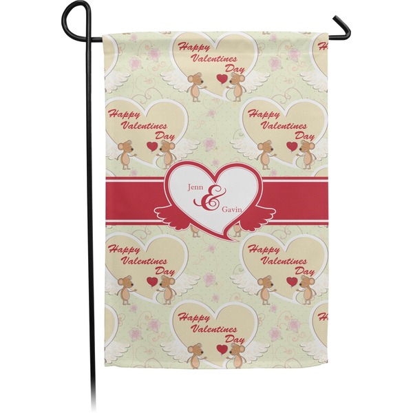 Custom Mouse Love Small Garden Flag - Double Sided w/ Couple's Names