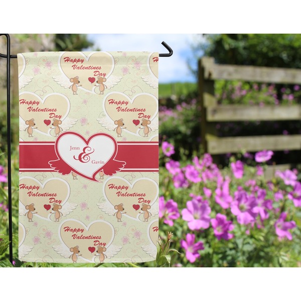 Mouse Love Garden Flag - Outside In Flowers
