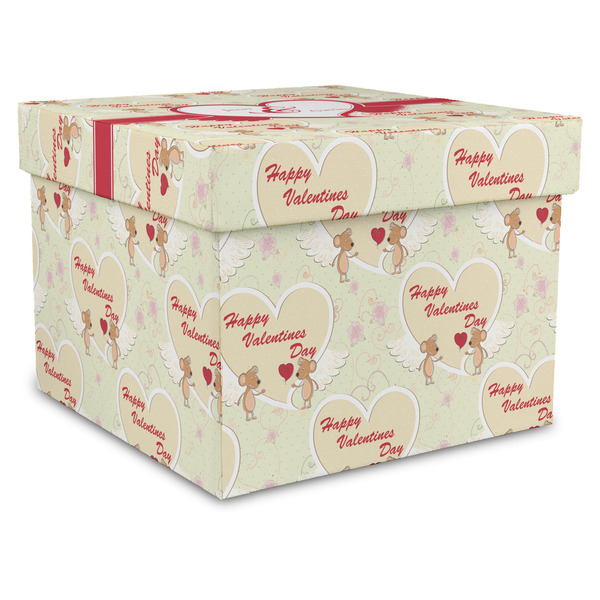 Custom Mouse Love Gift Box with Lid - Canvas Wrapped - XX-Large (Personalized)