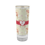 Mouse Love 2 oz Shot Glass -  Glass with Gold Rim - Single (Personalized)