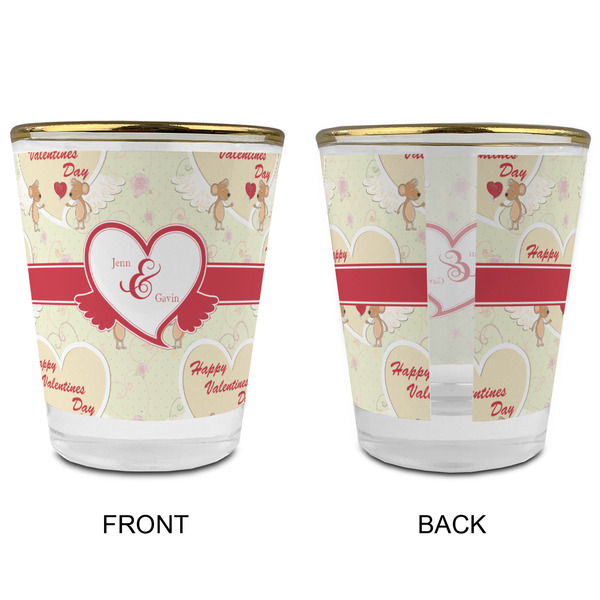 Mouse Love Glass Shot Glass - with gold rim - APPROVAL