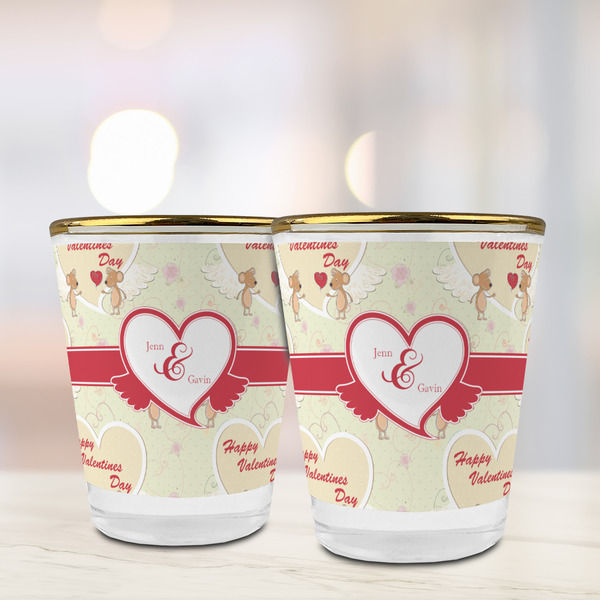 Mouse Love Glass Shot Glass - with gold rim - LIFESTYLE