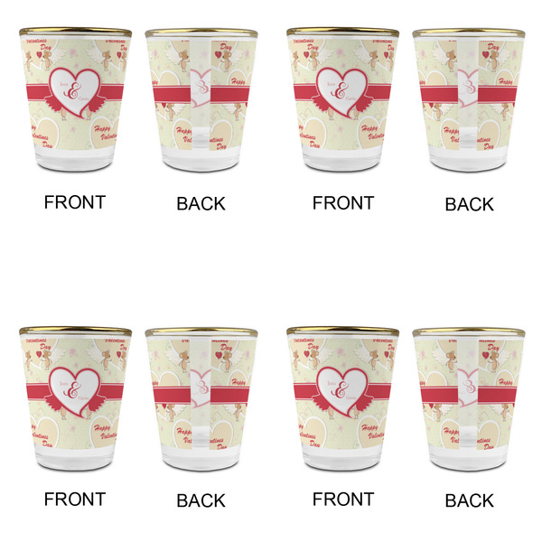 Mouse Love Glass Shot Glass - with gold rim - Set of 4 - APPROVAL