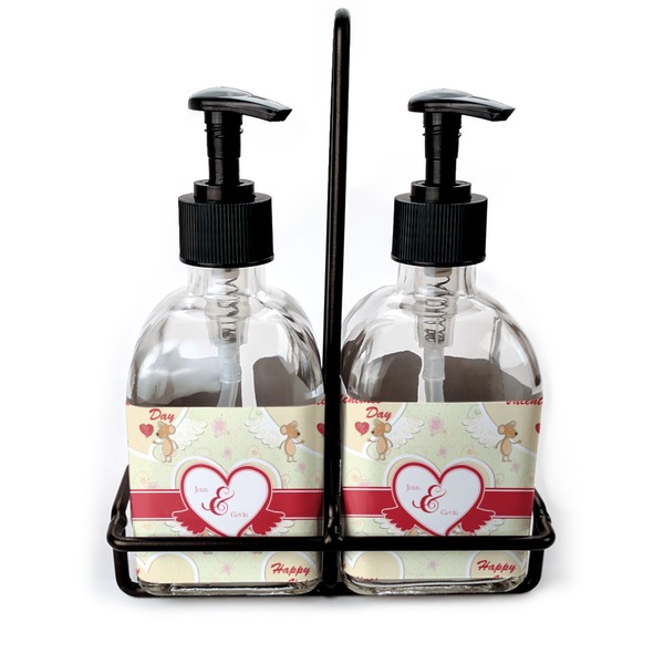 Custom Mouse Love Glass Soap & Lotion Bottle Set (Personalized)