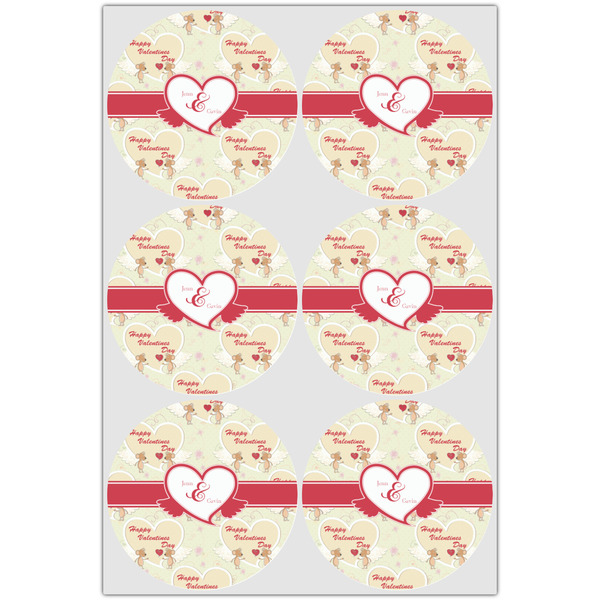 Mouse Love Icing Circle - Large - Set of 6