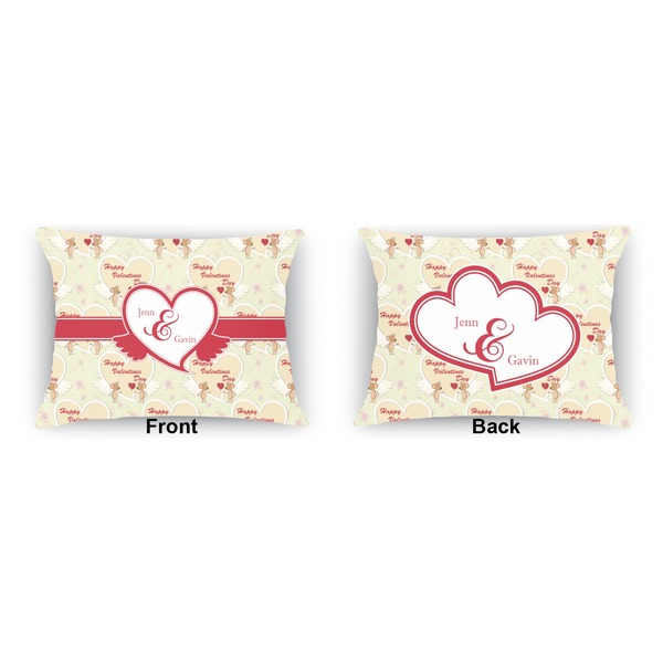 Mouse Love  Indoor Rectangular Burlap Pillow (Front and Back)