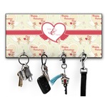 Mouse Love Key Hanger w/ 4 Hooks w/ Couple's Names