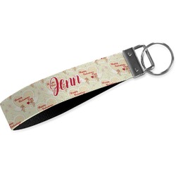 Mouse Love Wristlet Webbing Keychain Fob (Personalized)