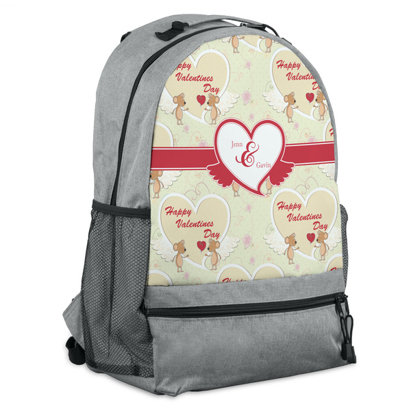 Custom Mouse Love Backpack - Grey (Personalized)
