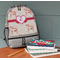 Mouse Love Large Backpack - Gray - On Desk