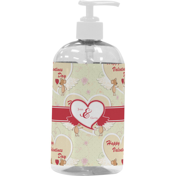 Custom Mouse Love Plastic Soap / Lotion Dispenser (16 oz - Large - White) (Personalized)