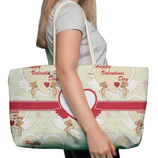 Mouse Love Large Rope Tote Bag - In Context View