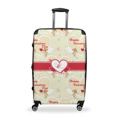 Mouse Love Suitcase - 28" Large - Checked w/ Couple's Names