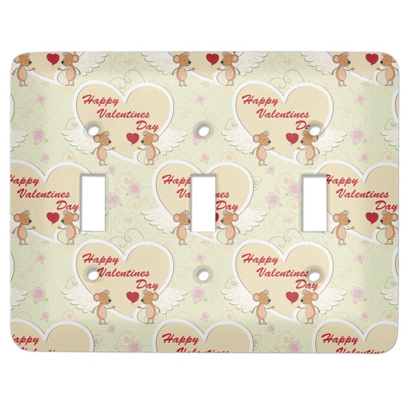Custom Mouse Love Light Switch Cover (3 Toggle Plate)