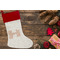 Mouse Love Linen Stocking w/Red Cuff - Flat Lay (LIFESTYLE)