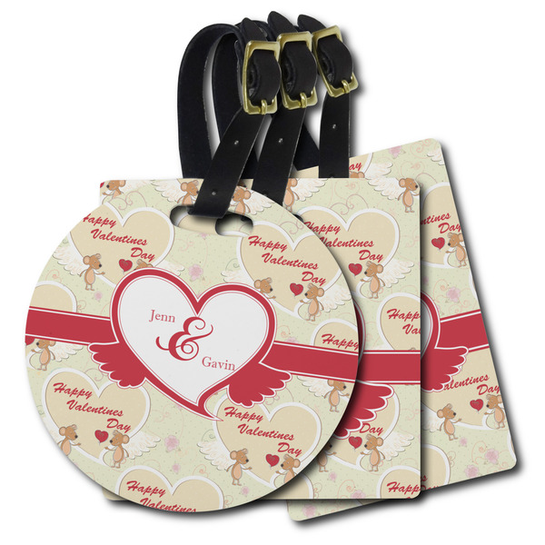Custom Mouse Love Plastic Luggage Tag (Personalized)