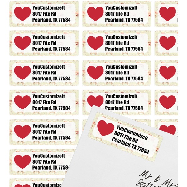 Mouse Love Mailing Label on Envelope - Multiple Labels