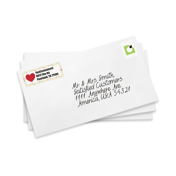 Mouse Love Mailing Label on Envelopes