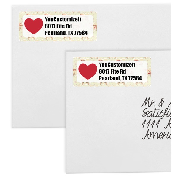 Mouse Love Mailing Labels - Double Stack Close Up