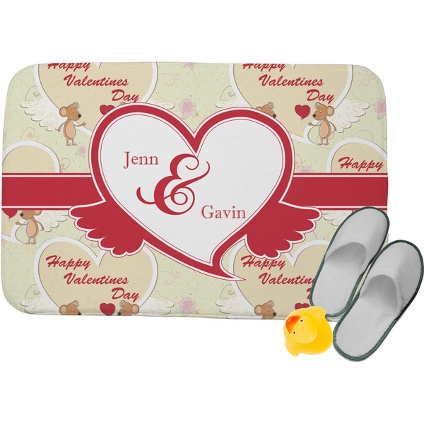 Custom Mouse Love Memory Foam Bath Mat - 34"x21" (Personalized)
