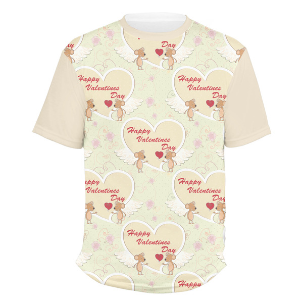 Custom Mouse Love Men's Crew T-Shirt - 3X Large