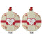 Mouse Love Metal Ball Ornament - Front and Back