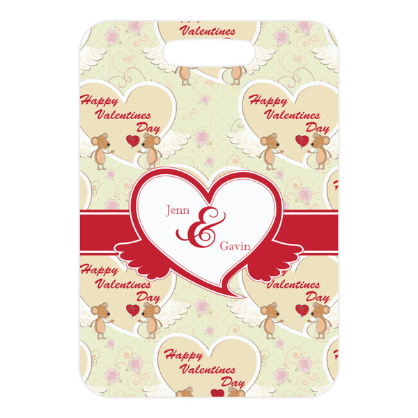 Mouse Love Metal Luggage Tag - Front Without Strap