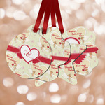 Mouse Love Metal Ornaments - Double Sided w/ Couple's Names