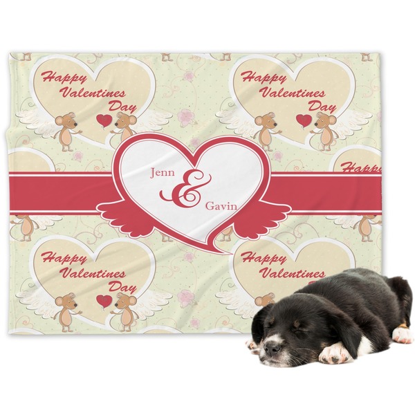 Custom Mouse Love Dog Blanket - Large (Personalized)