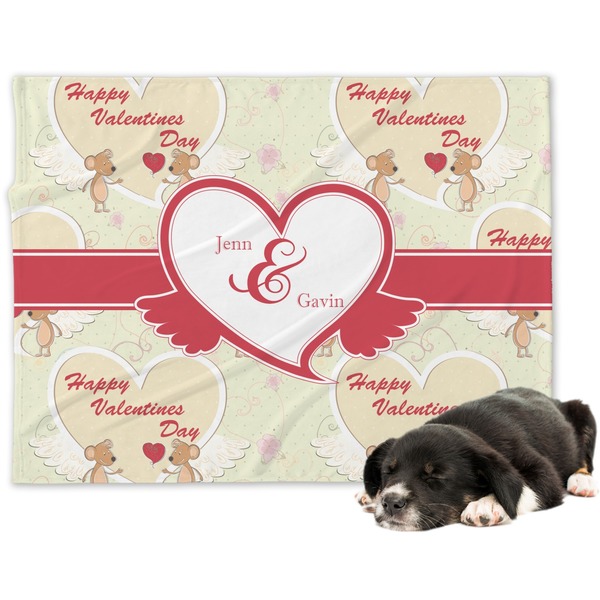 Custom Mouse Love Dog Blanket - Regular (Personalized)