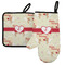 Mouse Love Left Oven Mitt & Pot Holder Set w/ Couple's Names
