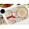 Mouse Love Octagon Placemat - Single front (LIFESTYLE) Flatlay