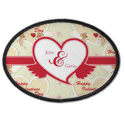 Mouse Love Iron On Oval Patch w/ Couple's Names